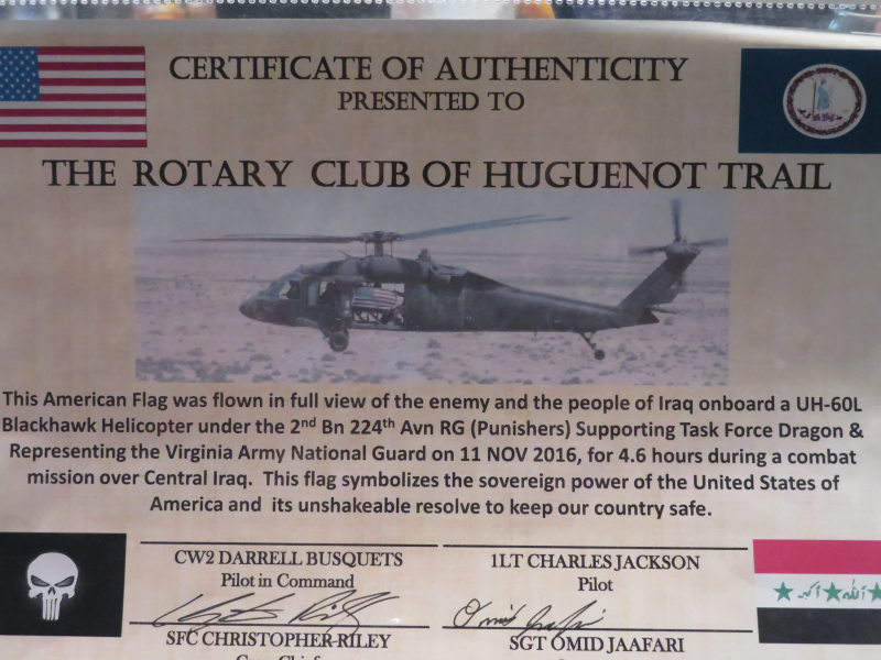 US Flag Presentation